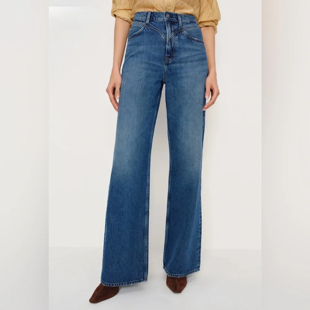 LIKE NEW Size 29 Cary High Rise Slouchy Wide Leg Jeans Maggiore Western - Picture 1 of 5